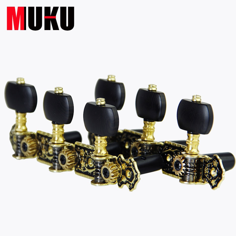 MUKU Acoustic Classical Folk Guitar Machine Heads Tuning Pegs (Long) 3+3/set Six Types