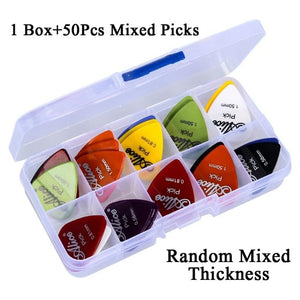 50Pcs Set Electric/Acoustic Guitar Pick Music (0.58/0.71/0.81/0.96/1.20/1.50mm)