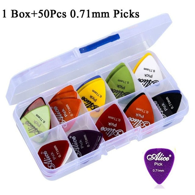 50Pcs Set Electric/Acoustic Guitar Pick Music (0.58/0.71/0.81/0.96/1.20/1.50mm)