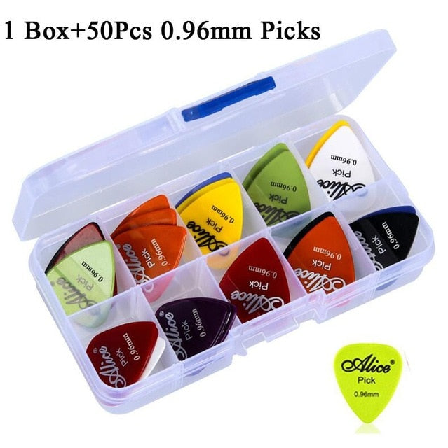 50Pcs Set Electric/Acoustic Guitar Pick Music (0.58/0.71/0.81/0.96/1.20/1.50mm)