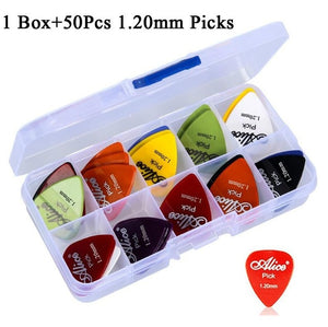 50Pcs Set Electric/Acoustic Guitar Pick Music (0.58/0.71/0.81/0.96/1.20/1.50mm)