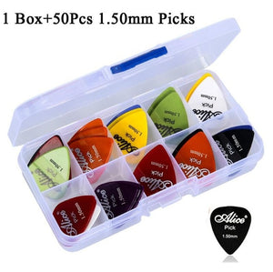50Pcs Set Electric/Acoustic Guitar Pick Music (0.58/0.71/0.81/0.96/1.20/1.50mm)