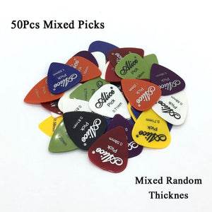 50Pcs Set Electric/Acoustic Guitar Pick Music (0.58/0.71/0.81/0.96/1.20/1.50mm)