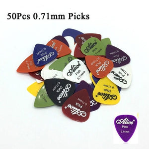 50Pcs Set Electric/Acoustic Guitar Pick Music (0.58/0.71/0.81/0.96/1.20/1.50mm)
