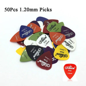 50Pcs Set Electric/Acoustic Guitar Pick Music (0.58/0.71/0.81/0.96/1.20/1.50mm)