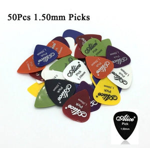 50Pcs Set Electric/Acoustic Guitar Pick Music (0.58/0.71/0.81/0.96/1.20/1.50mm)